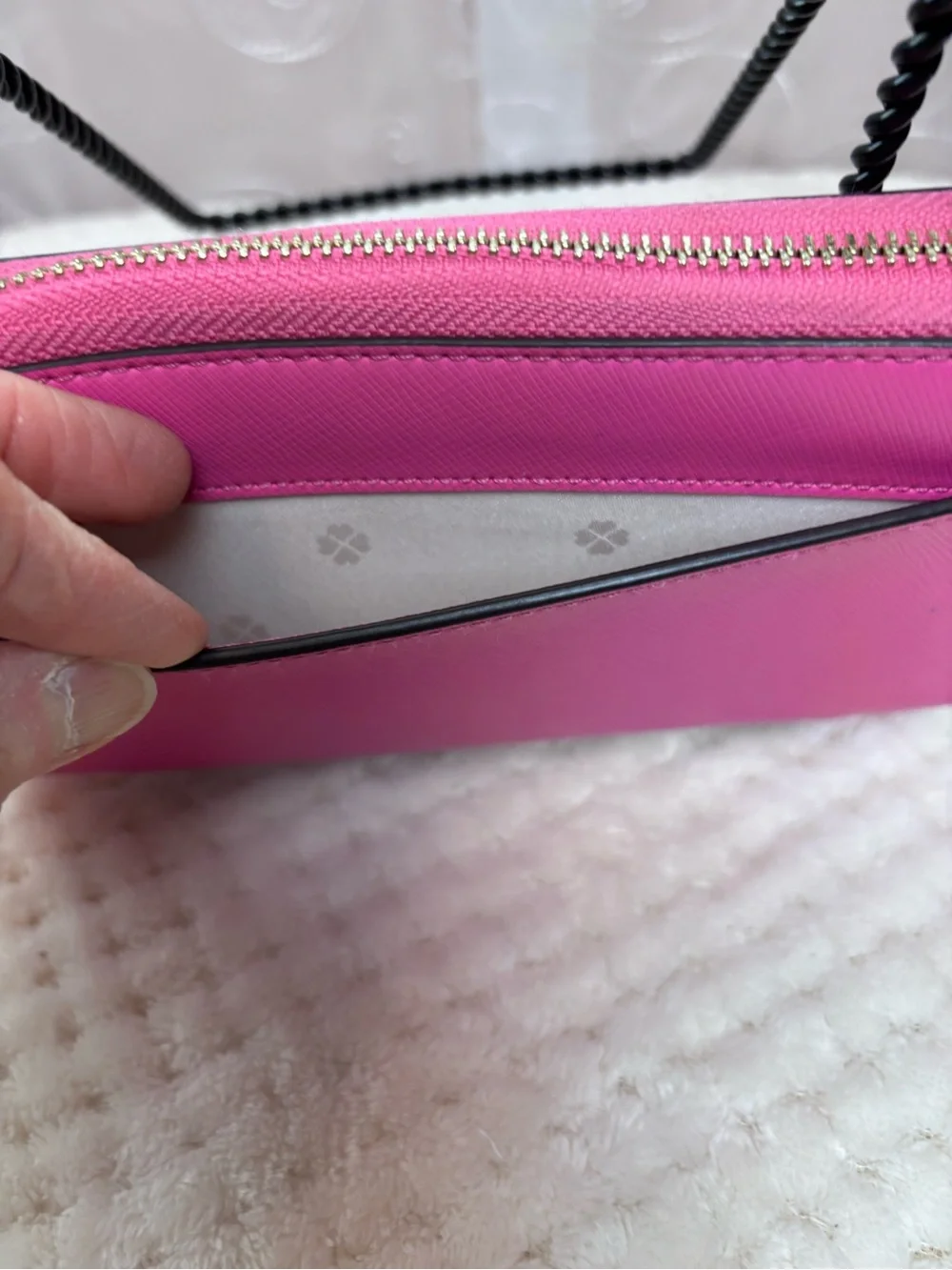 Kate Spade Vibrant Hot Pink Zip Around Continental Wallet
